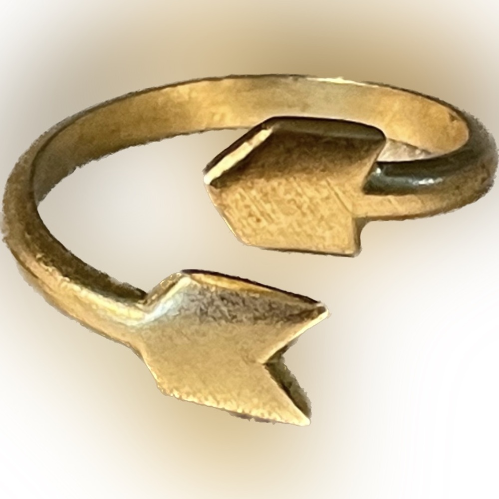 Vintage Solid Brass Open Arrow Adjustable Bypass … - image 1